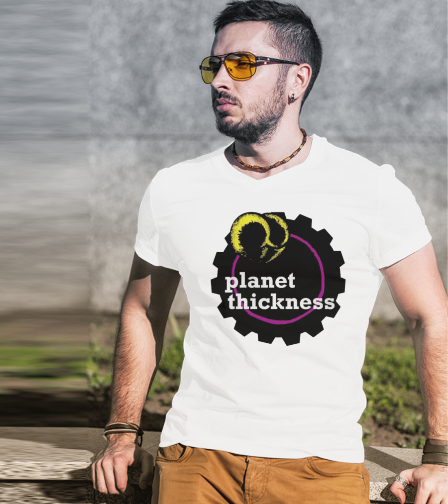 Planet Thickness Tennis Ball Circle Gear Emblem T-Shirt