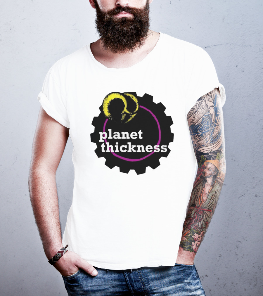 Planet Thickness Tennis Ball Circle Gear Emblem T-Shirt