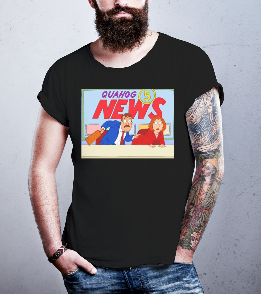 Quahog 5 News Family Guy Cartoon Scene T-Shirt