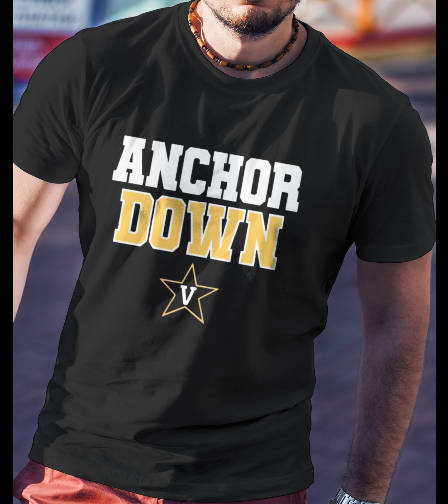 Vanderbilt Baseball Anchor Down Star V T-Shirt
