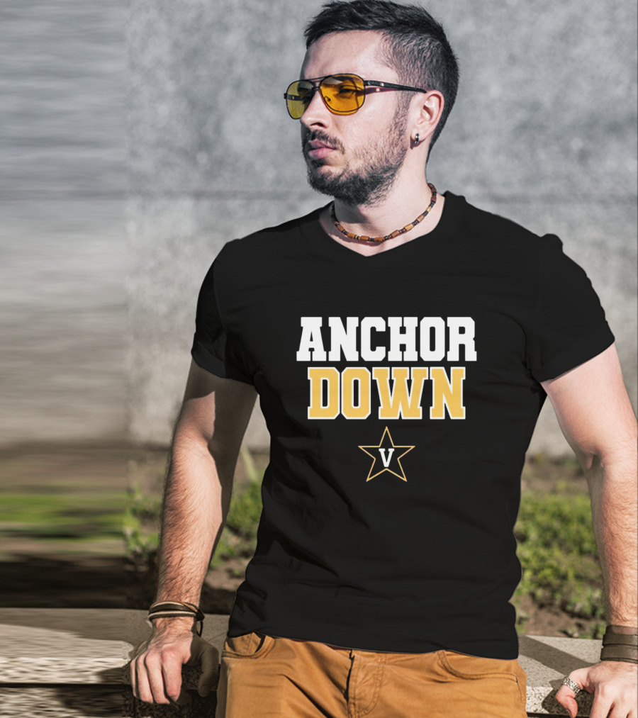 Vanderbilt Baseball Anchor Down Star V T-Shirt