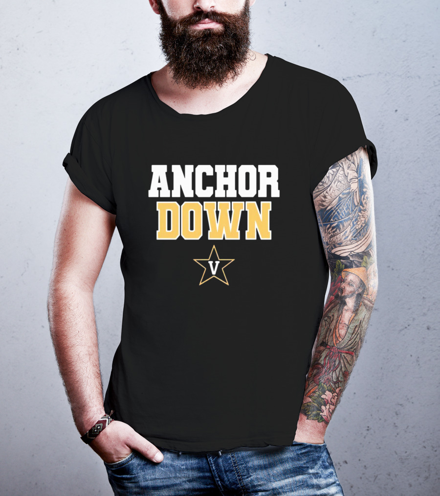 Vanderbilt Baseball Anchor Down Star V T-Shirt
