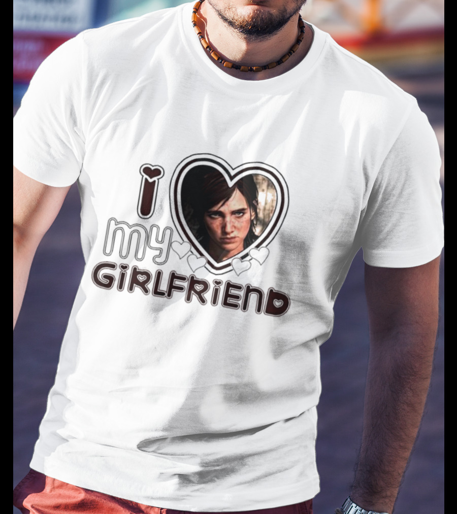 Ellie Tlou I Love My Girlfriend Heart Image T-Shirt