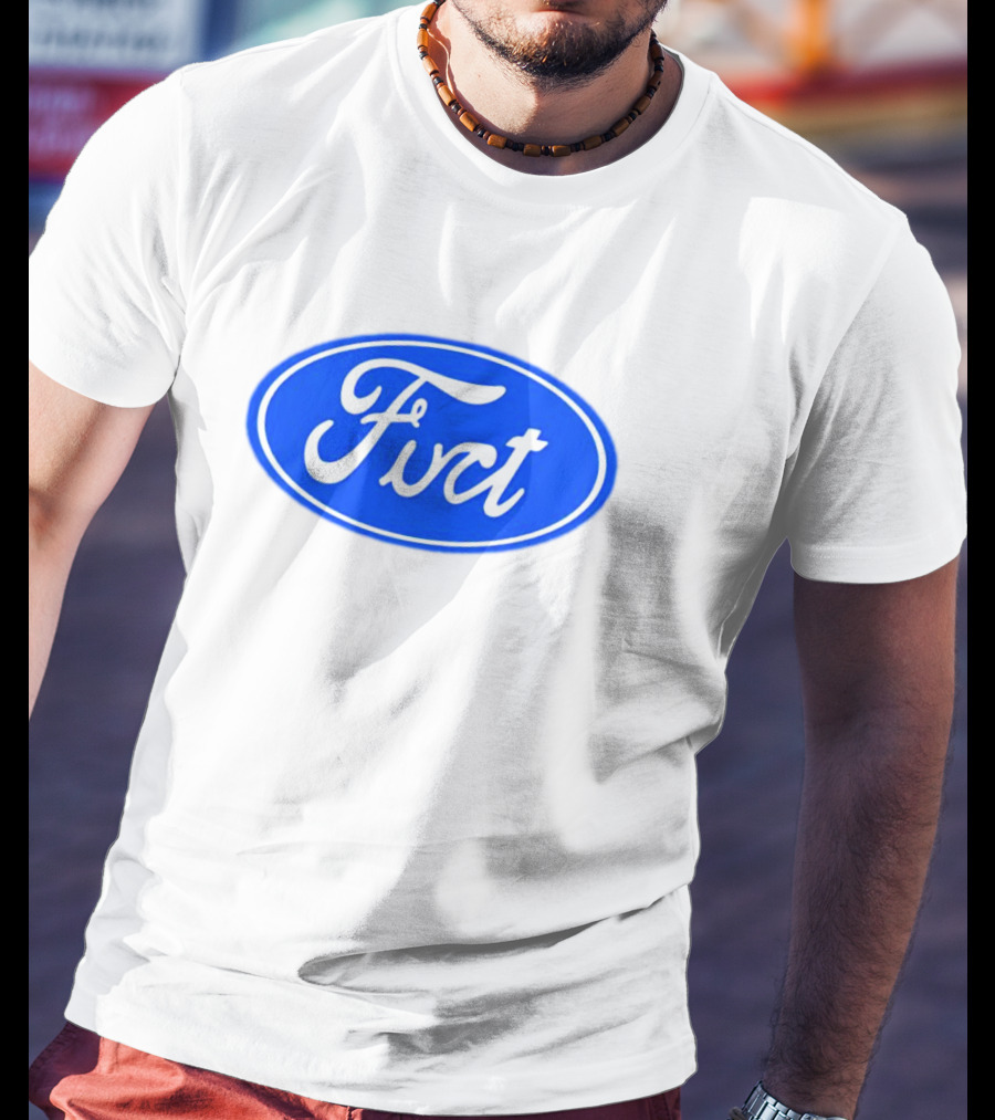 Fuct Funny Ford Logo Parody Oval Blue T-Shirt