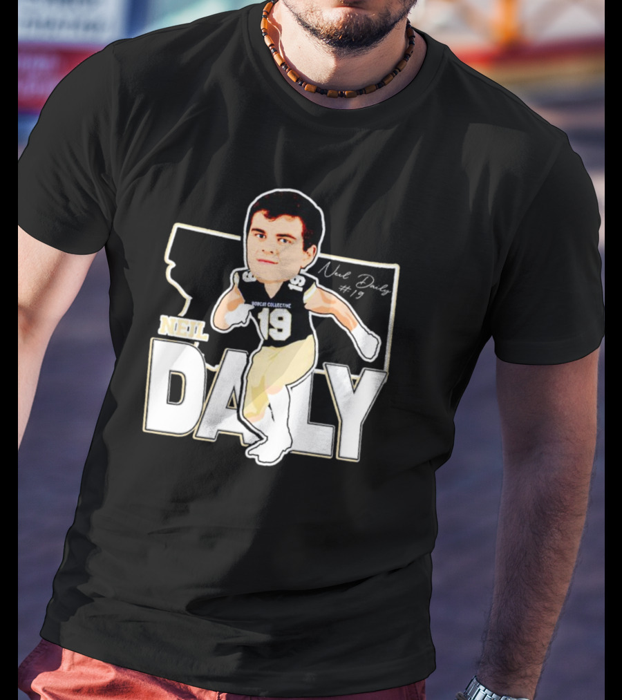 Neil Daily Noah Collective #19 Football Cartoon T-Shirt
