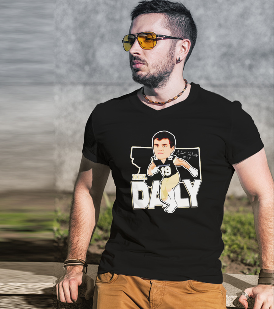 Neil Daily Noah Collective #19 Football Cartoon T-Shirt