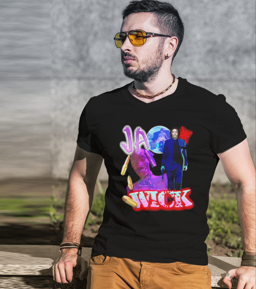 Ja Wick Bullet Portraits Action Concept T-Shirt