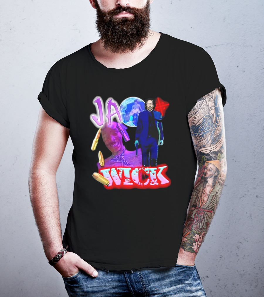 Ja Wick Bullet Portraits Action Concept T-Shirt