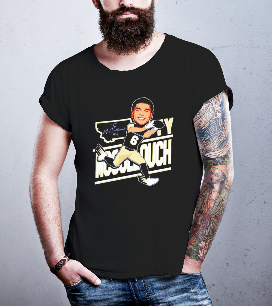 Ty Mccullouch #6 Cartoon Football Receiver T-Shirt