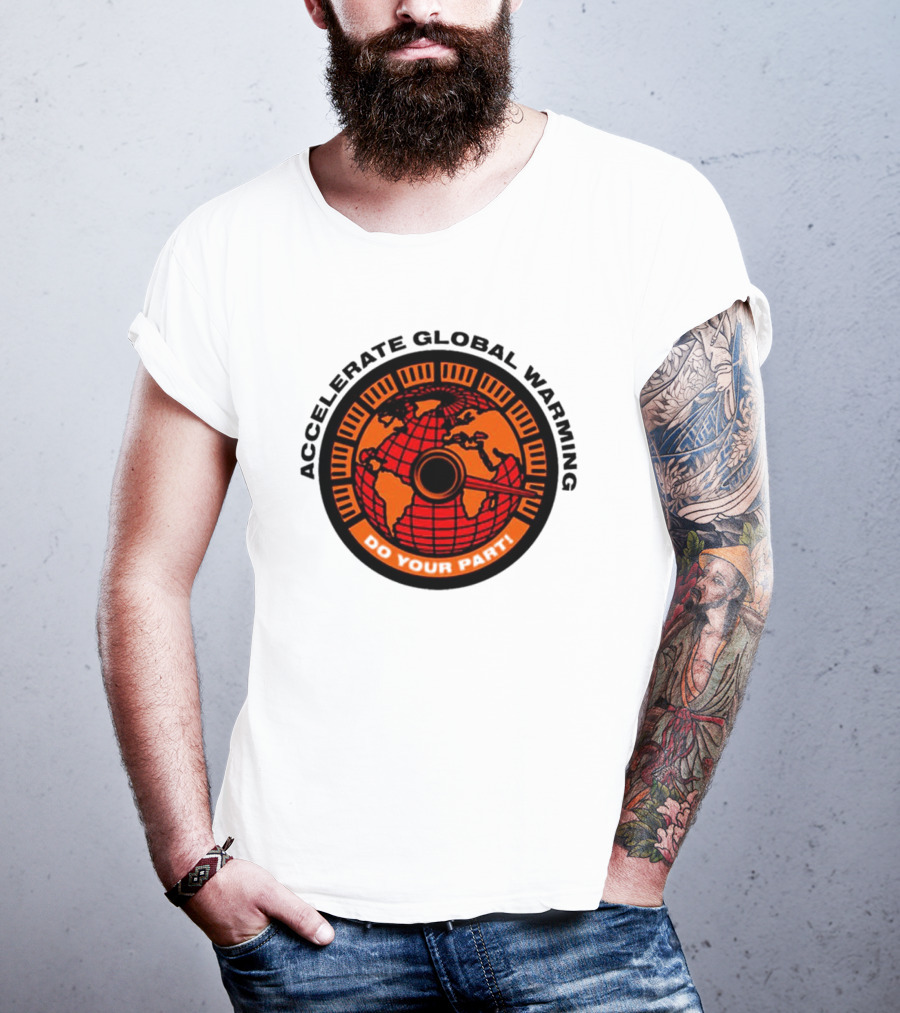 Accelerate Global Warming Do Your Part Earth Speedometer T-Shirt