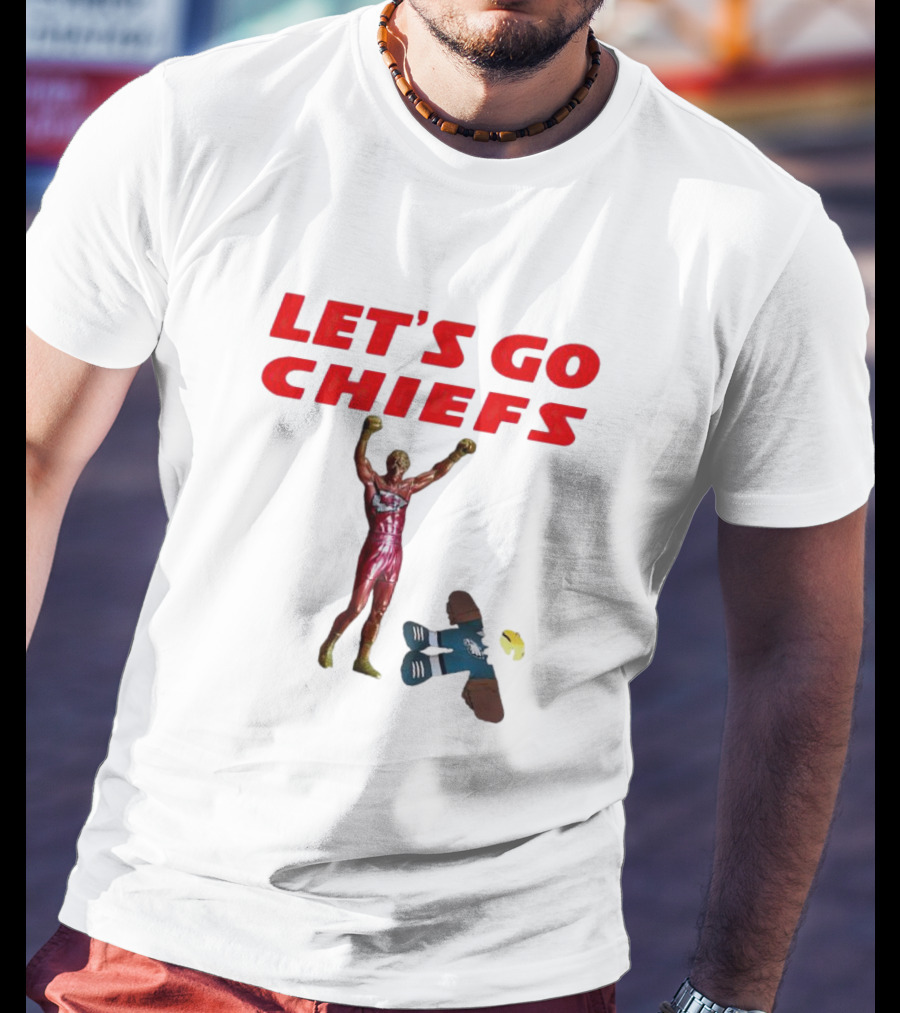 Let's Go Chiefs Rocky Statue Knockout Eagles T-Shirt