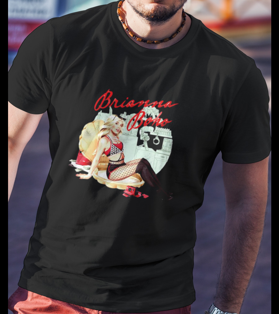 Brianna Boho In Shell With Retro Camera And Vintage Style Background T-Shirt