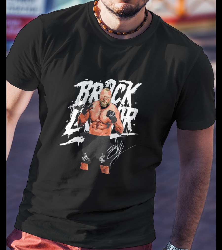 Brock Lesnar Rough Signature MMA Fighter T-Shirt