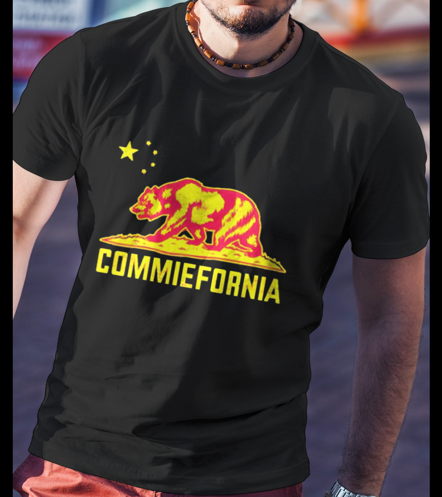 Commiefornia Red Bear Star California Republic T-Shirt
