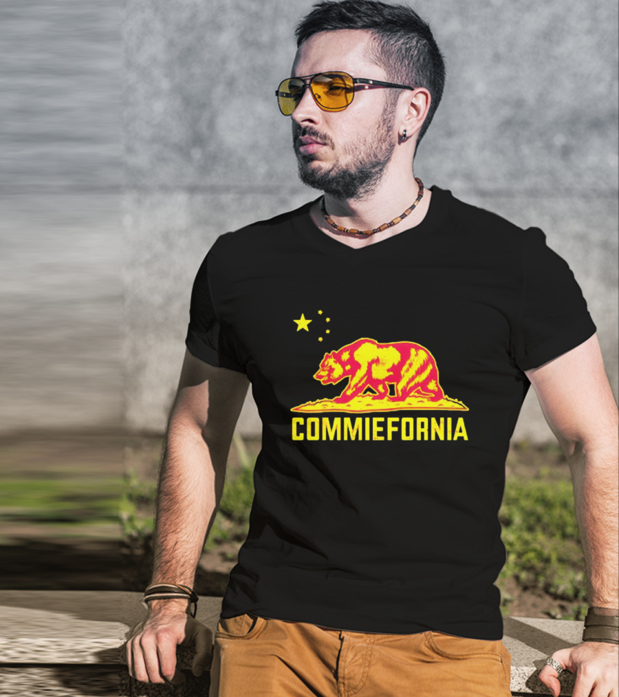 Commiefornia Red Bear Star California Republic T-Shirt
