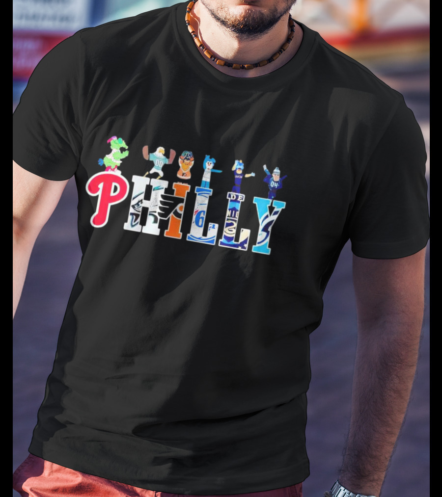 Philly Sports Team Mascots Fan Collection T-Shirt
