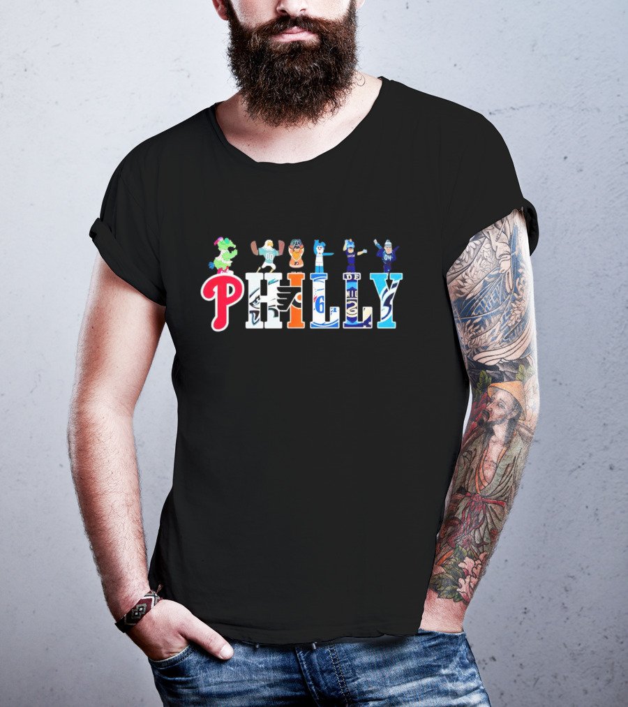 Philly Sports Team Mascots Fan Collection T-Shirt