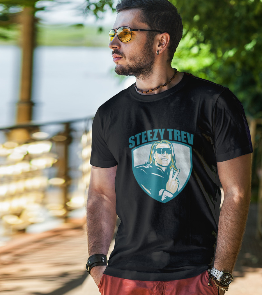 Jacksonville Steezy Trev Trevor Lawrence Peace Sign T-Shirt
