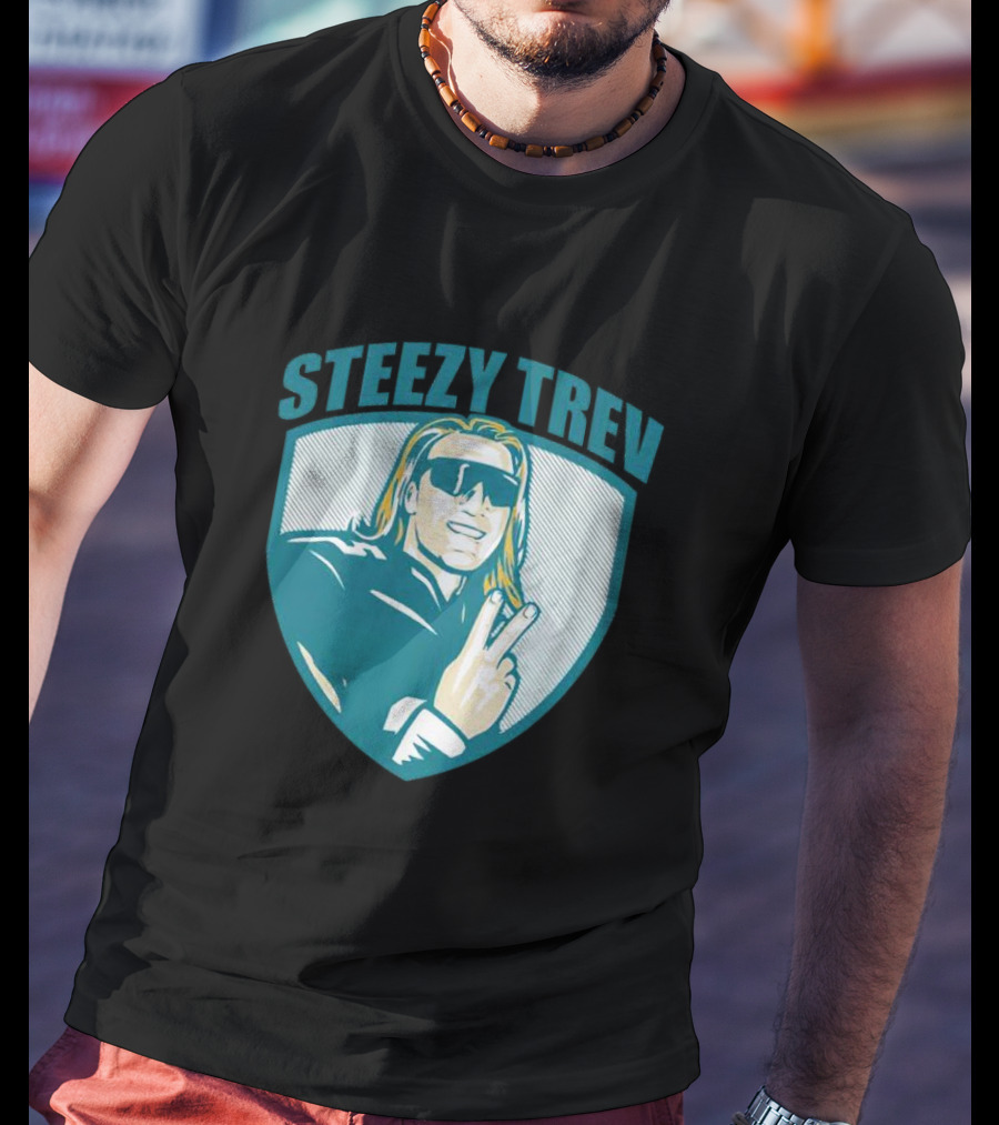 Jacksonville Steezy Trev Trevor Lawrence Peace Sign T-Shirt