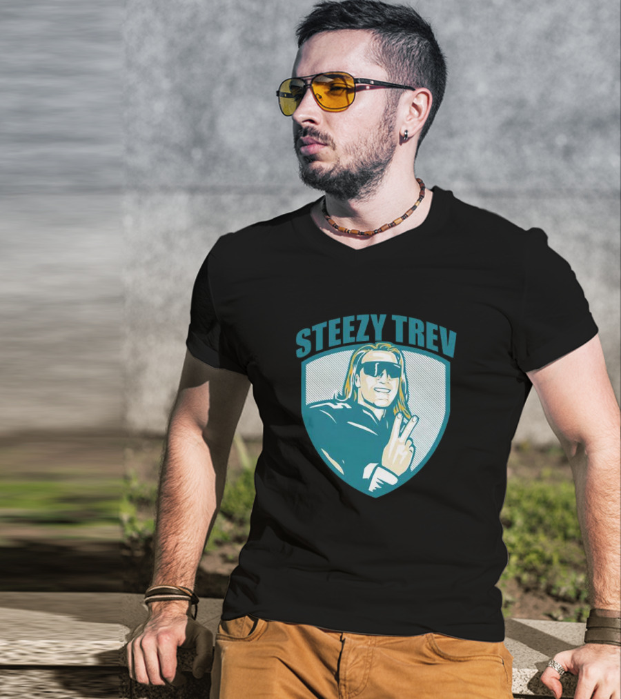 Jacksonville Steezy Trev Trevor Lawrence Peace Sign T-Shirt