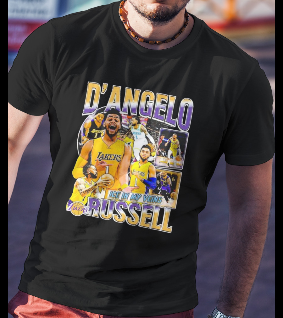 D’Angelo Russell Lakers Ice In My Veins 90s Vintage T-Shirt