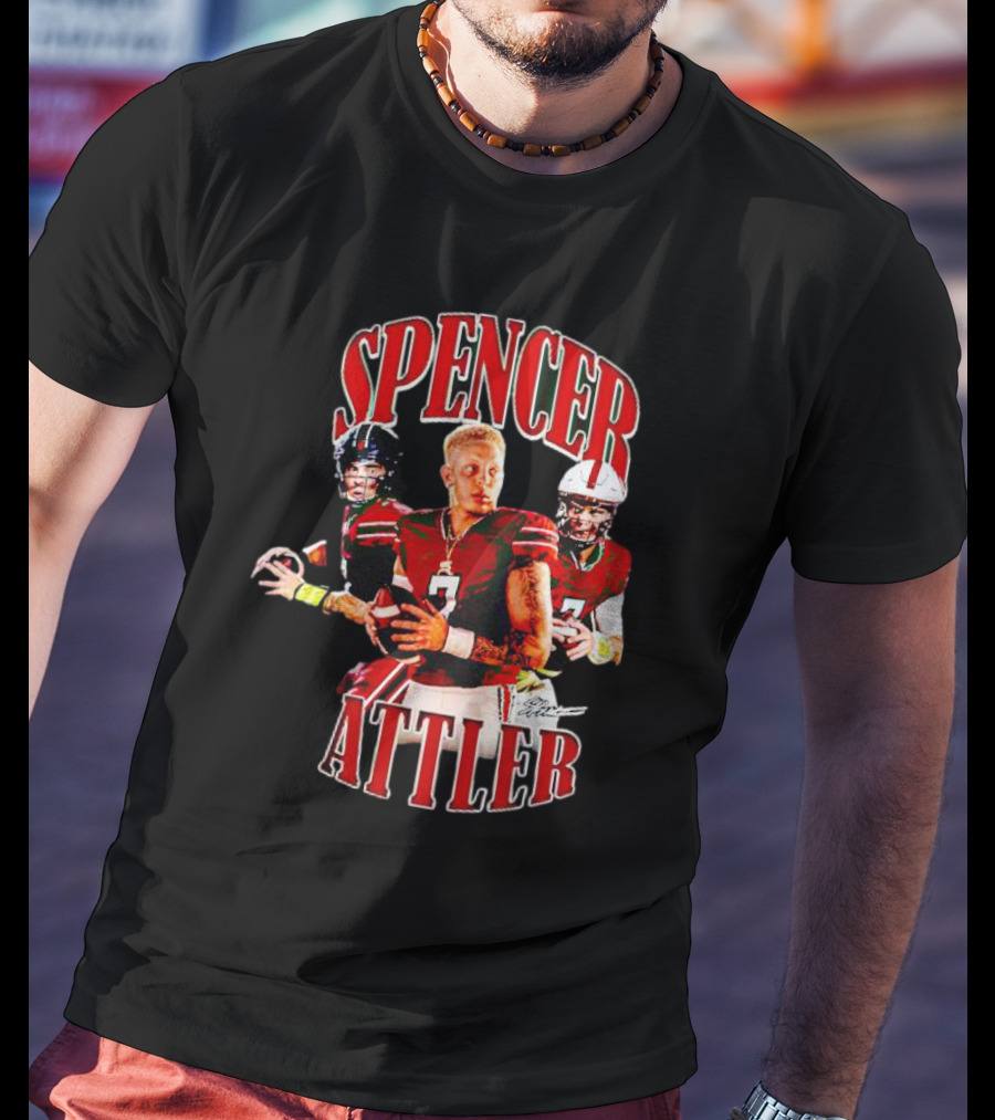 Spencer Rattler Game Day Picture Collage With Football Action T-Shirt