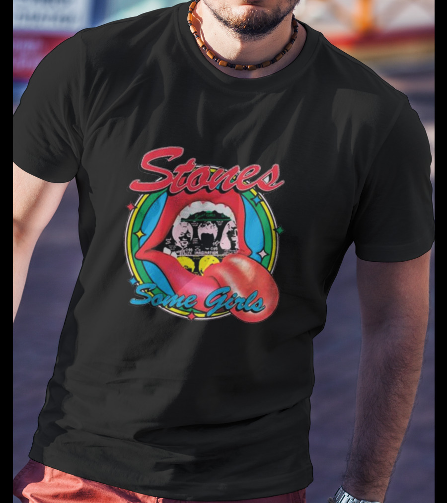 Stones Some Girls Tongue Logo Iconic Album T-Shirt