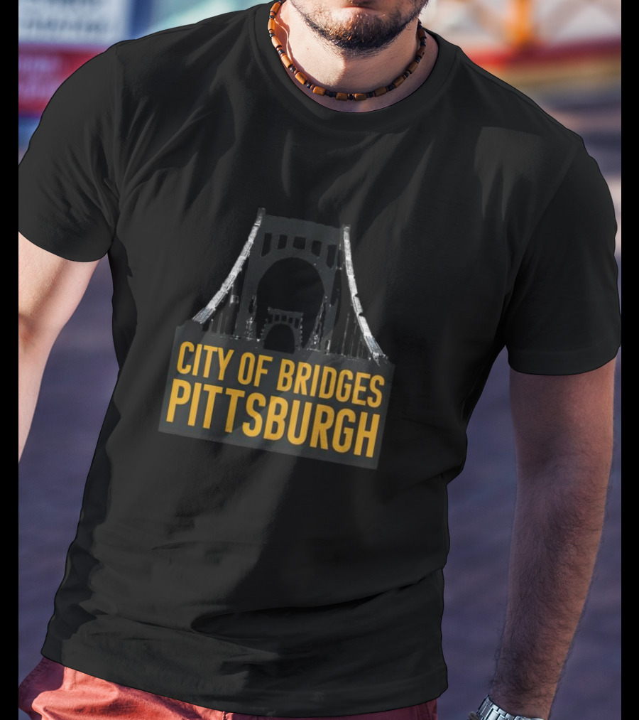 City Of Bridges Pittsburgh Steel Landmark T-Shirt