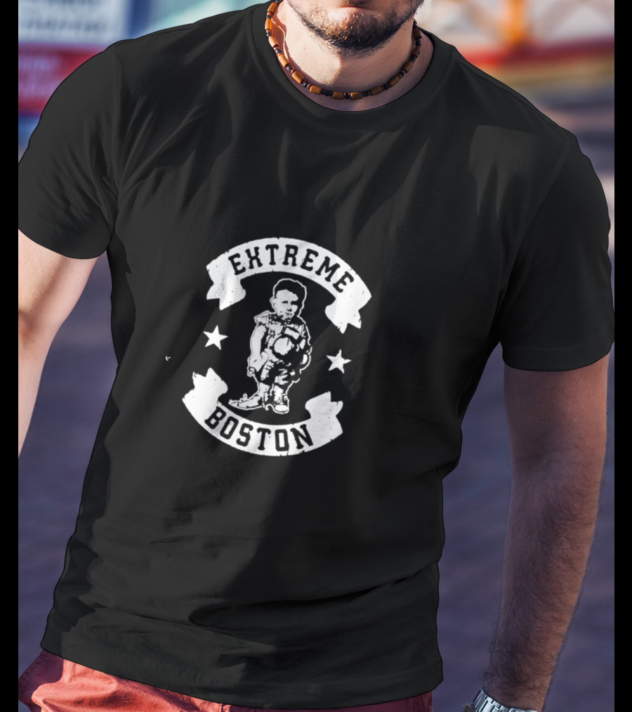 Extreme Boston Baby Holding Football T-Shirt