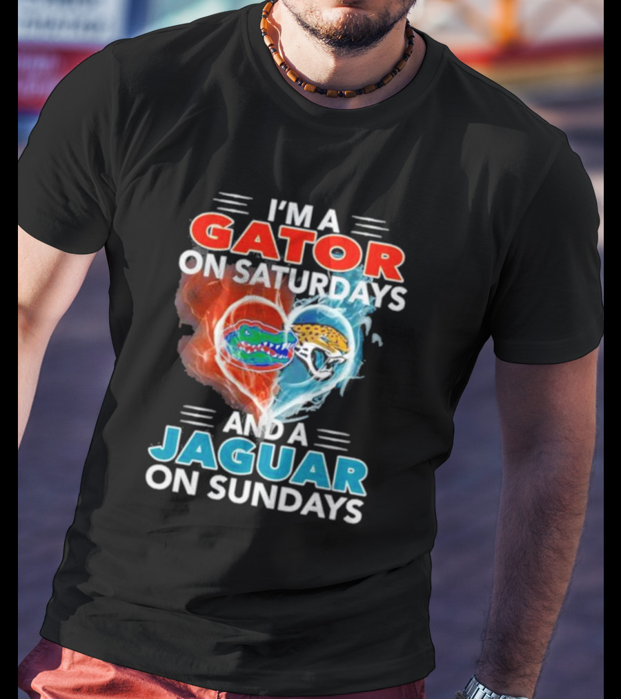 I’m A Gator On Saturdays And A Jaguar On Sundays Football Fans T-Shirt