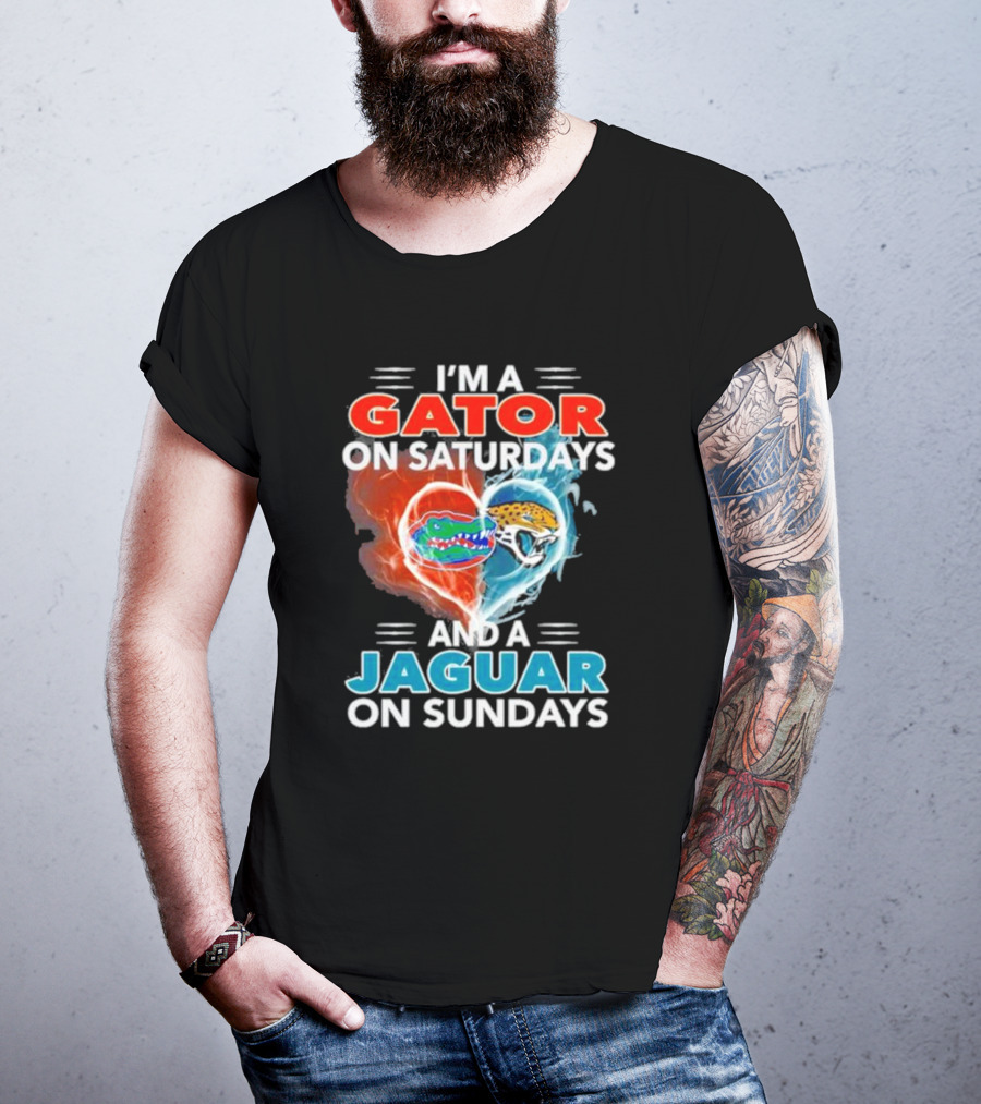 I’m A Gator On Saturdays And A Jaguar On Sundays Football Fans T-Shirt