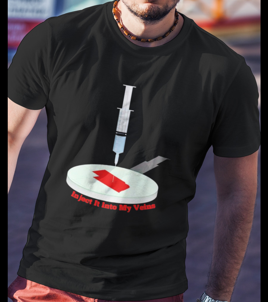 Inject It Into My Veins Syringe Turntable T-Shirt