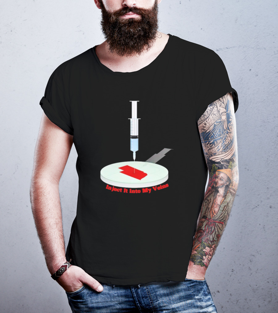 Inject It Into My Veins Syringe Turntable T-Shirt