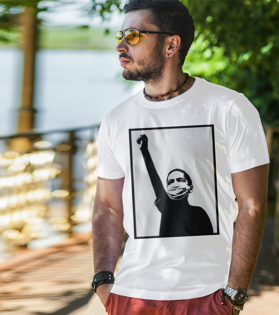A Million Strong Masked Silhouette Raising Fist T-Shirt