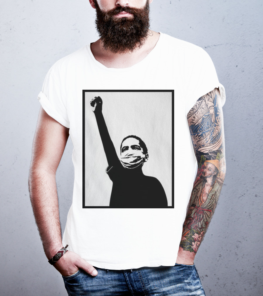 A Million Strong Masked Silhouette Raising Fist T-Shirt