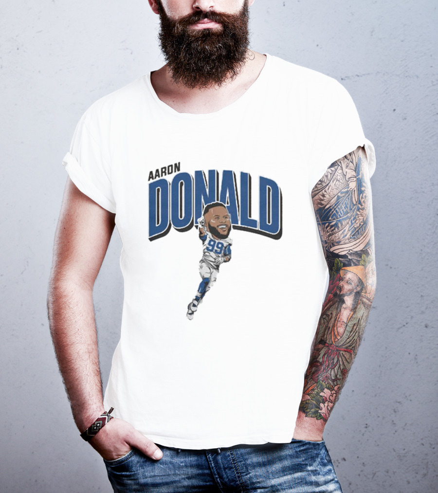 Aaron Donald Rams 99 Player Cartoon T-Shirt