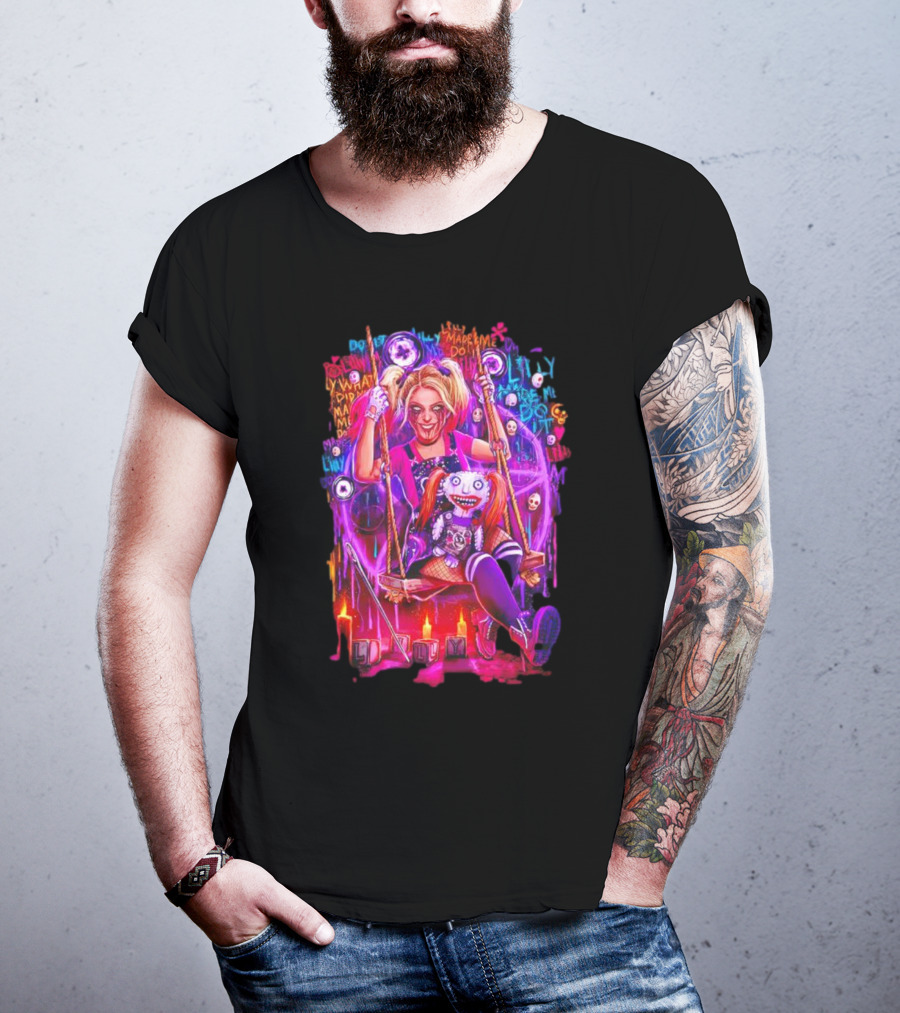 Alexa Bliss Lilly Made Me Do It Doll Graffiti Swing And Candles T-Shirt
