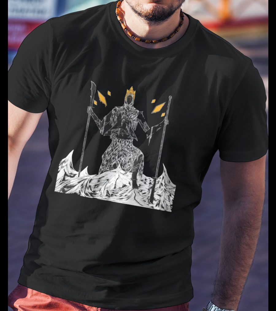 The Torn King Throne With Crown And Staffs T-Shirt