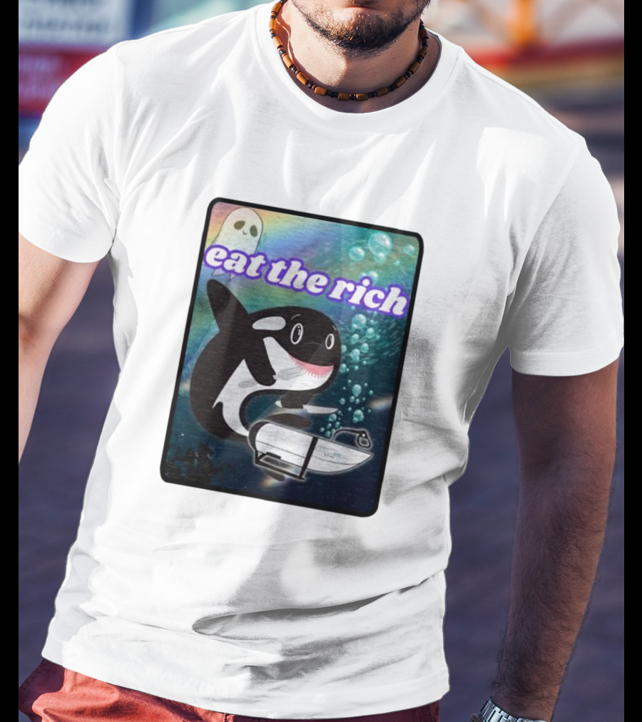 Orca Eat The Rich Oceangate Submarine Ghost Bubbles T-Shirt