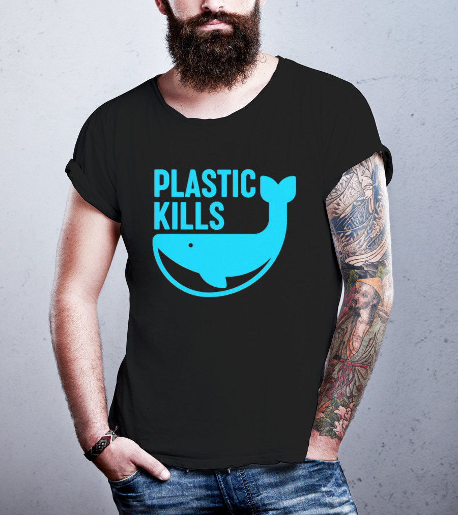 Plastic Kills Whale Conservation Message T-Shirt