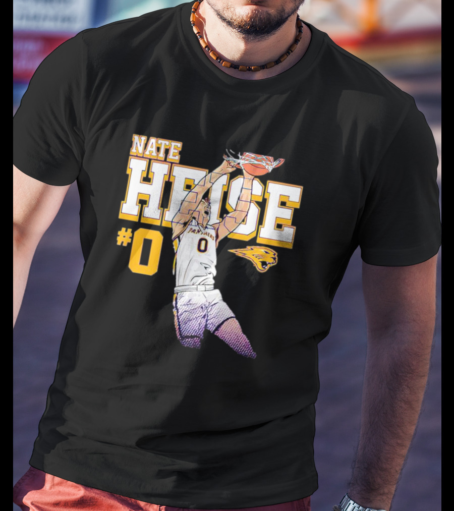 UNI Panthers Basketball Nate Heise Slam Dunk #0 T-Shirt