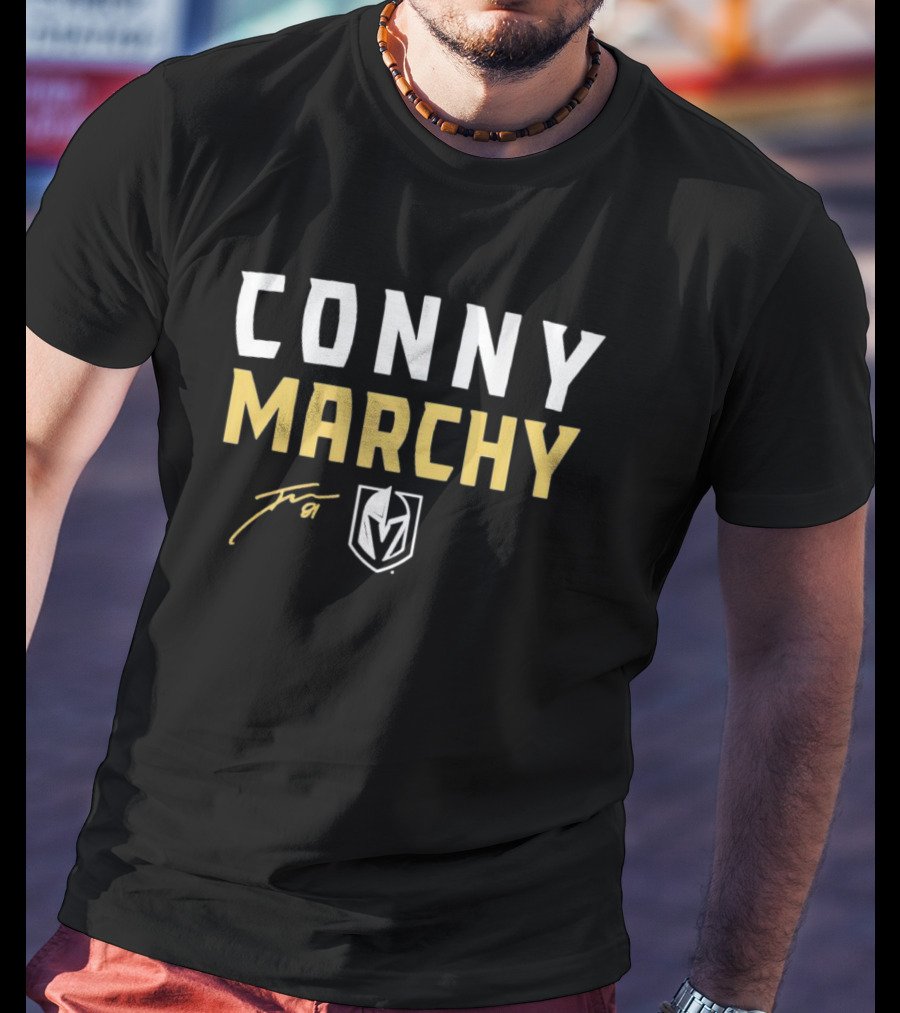 CONNY MARCHY Vegas Golden Knights 91 Signature T-Shirt