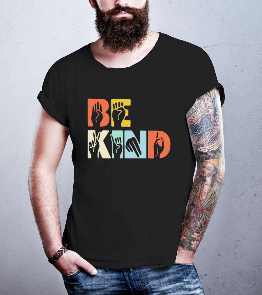 Be Kind Hands Sign Language Pride T-Shirt