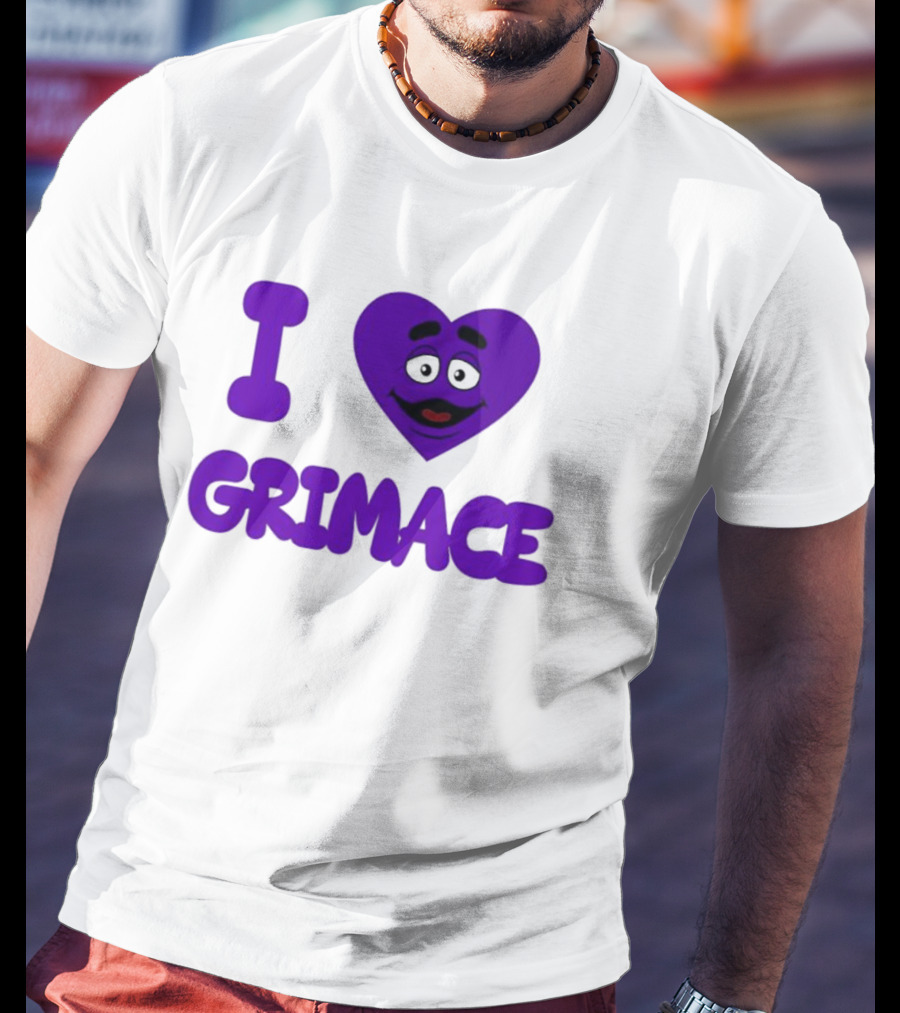 I Heart Grimace’s McDonald’s Grimace Face T-Shirt