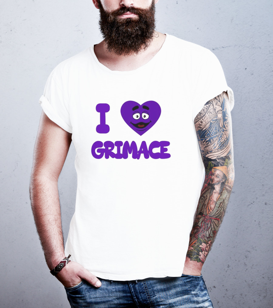 I Heart Grimace’s McDonald’s Grimace Face T-Shirt