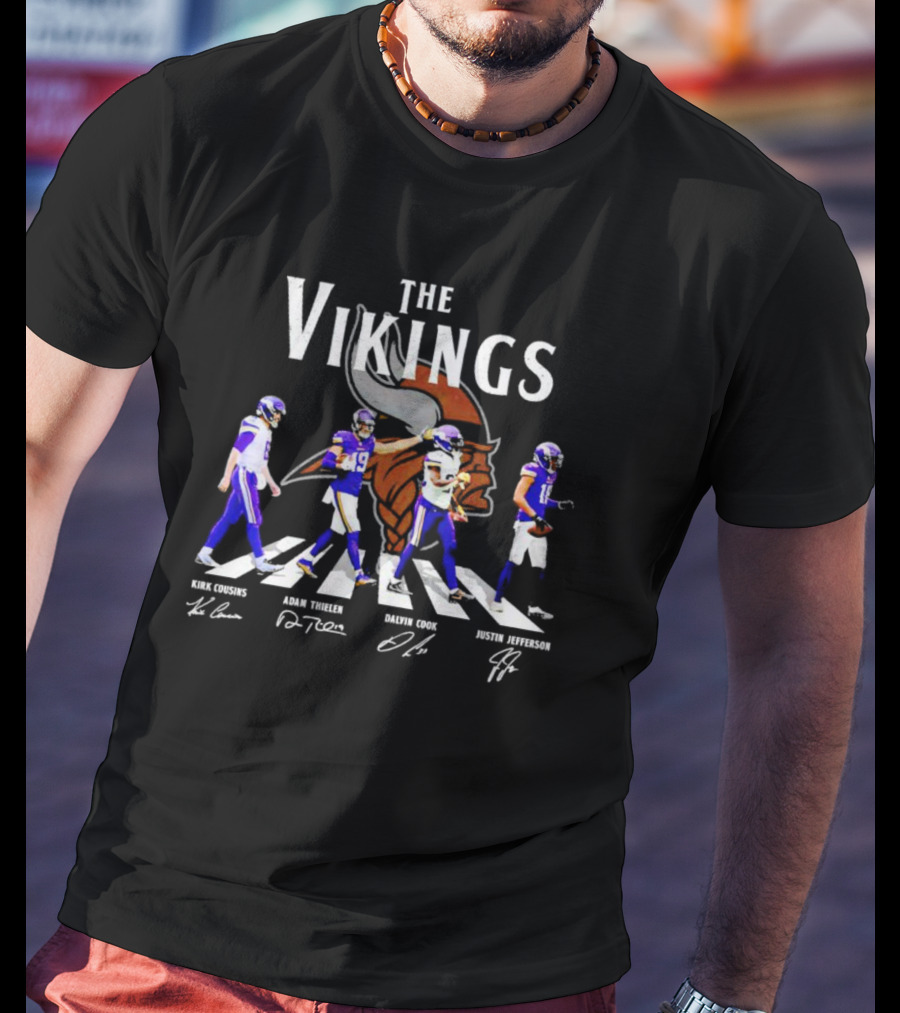 The Vikings Kirk Cousins Adam Thielen Dalvin Cook Justin Jefferson Signatures T-Shirt