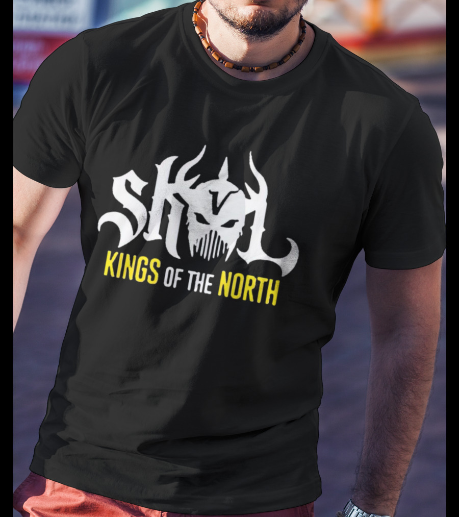 Skol Vikings Kings Of The North Mask T-Shirt