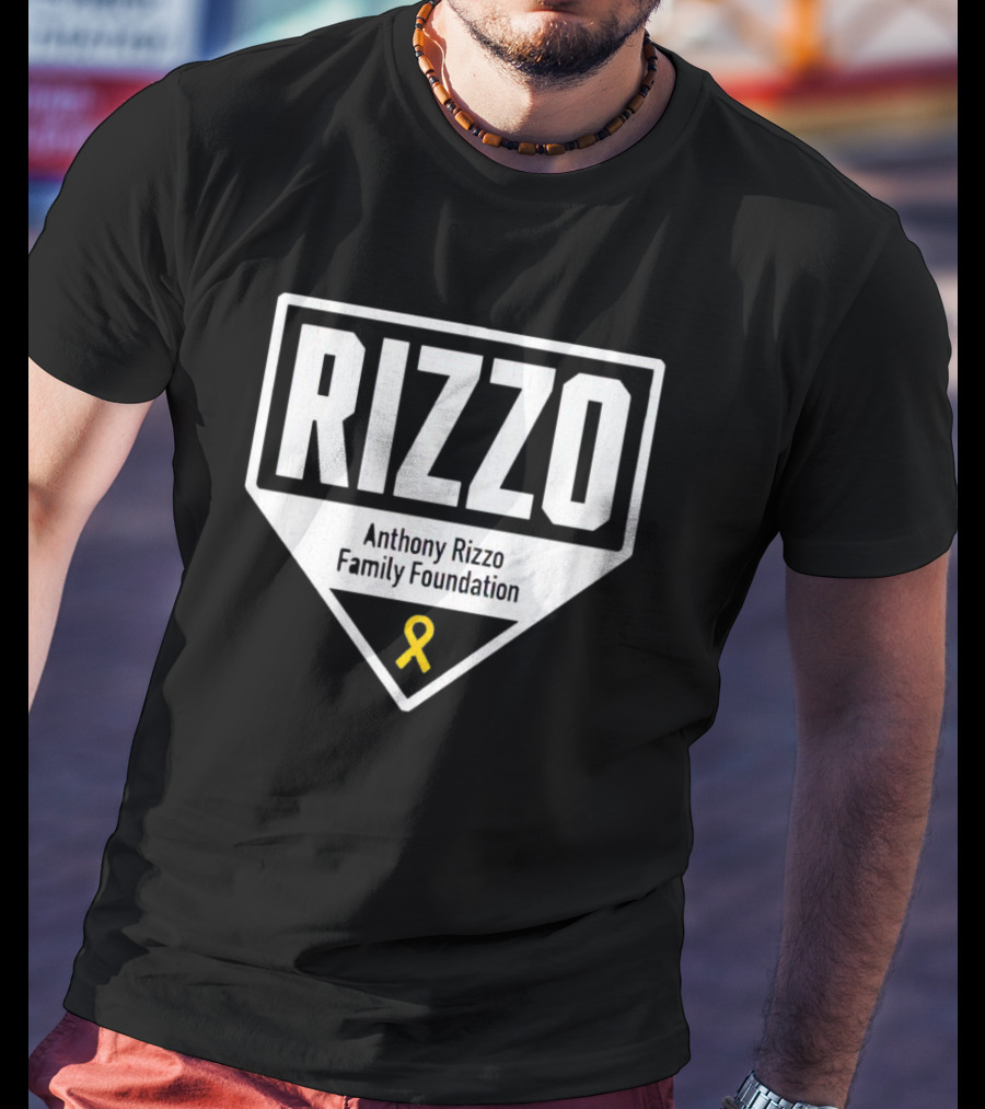 Rizzo Anthony Rizzo Family Foundation Yellow Ribbon Home Plate T-Shirt