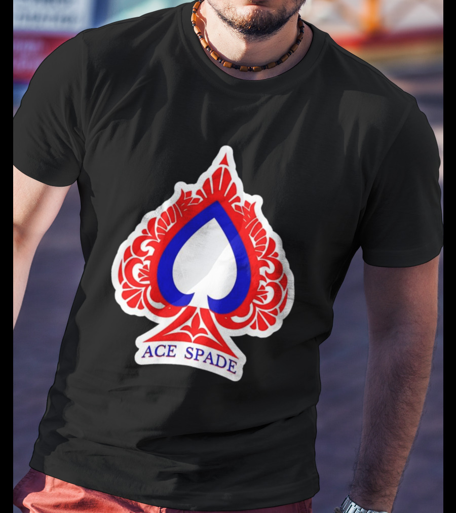 Heels On Starz Ace Spade Red Blue Emblem T-Shirt
