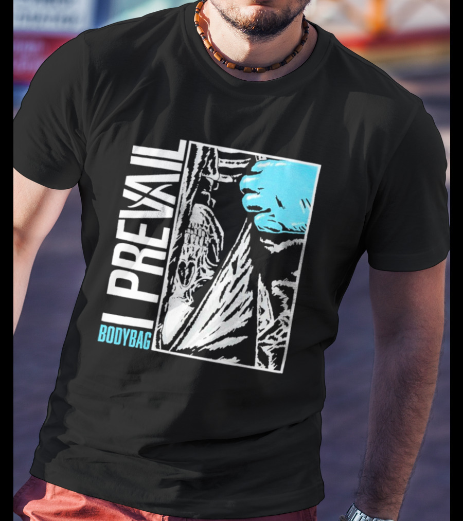 I Prevail Body Bag Skull And Gloved Hand T-Shirt